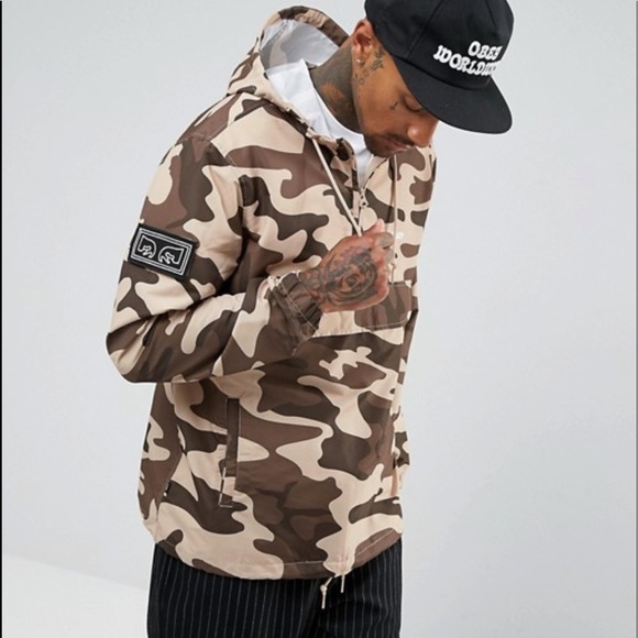 Obey Jackets \u0026 Coats | Obey Camo Crosstown Overhead Jacket Small | Color: Brown/Cream | Size: S | Nikasboutique's Closet